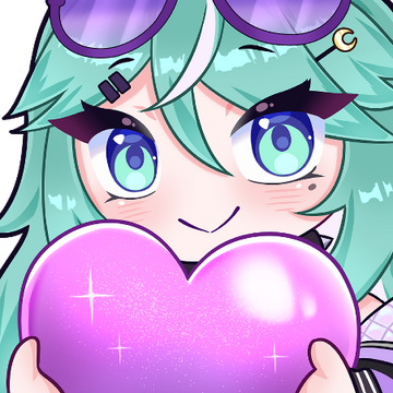 Lunie holding a pink heart